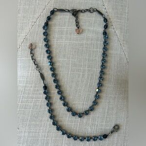 Sabika London blue Choker and Bracelet
